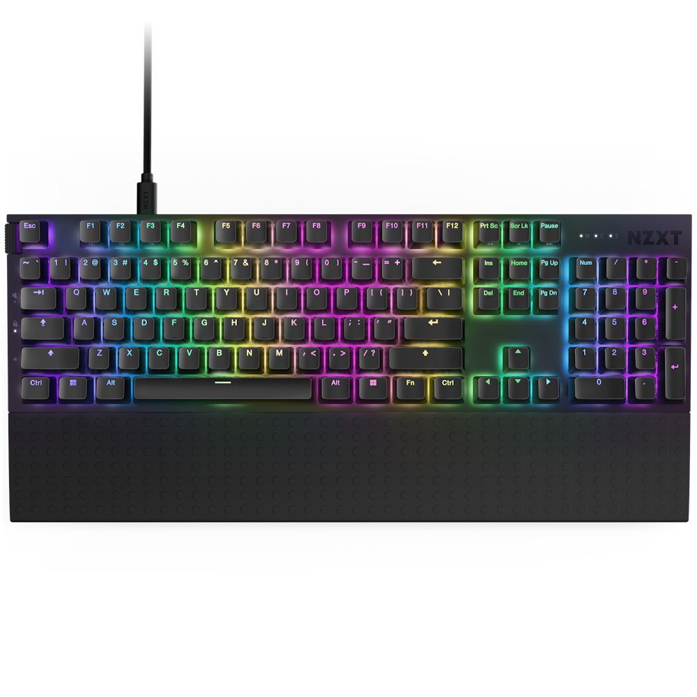 Nzxt Función 2, Teclado De Juegos Negro, De-Layout, Nzxt Optical Kb-001nb-De