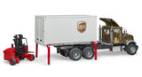 Bruder Camion Mack De Reparto Ups Con Carretilla Elevadora 02828