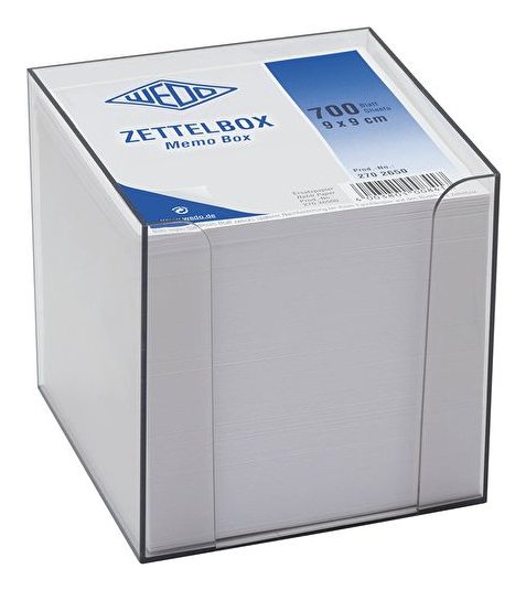 Wedo Zettelbox Gefüllt 9,5 X 9,5 Cm Ra