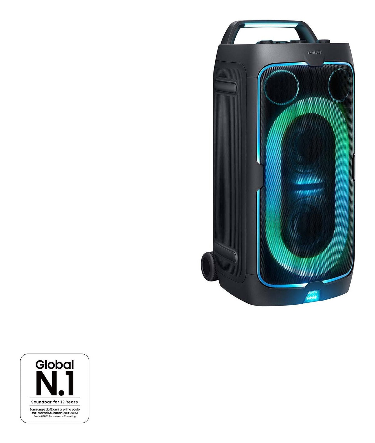 Altavoz De Gran Potencia Samsung Mx St50f Zf 240w Con Batería Autonomía 18h Portátil Para Fiestas Asa De Transporte Y Ruedas Bluetooth