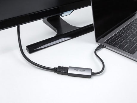 EAN 4043619642649 - DeLOCK 64264 adaptador de cable de vídeo 0,17 m USB Tipo C HDMI Negro, Gris imagen 1