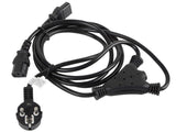 Lanberg Cable De Alimentacion Ca-C13c-13cc-0018-Bk Conectores Schuko / 2xiec320 C13 2 Metros