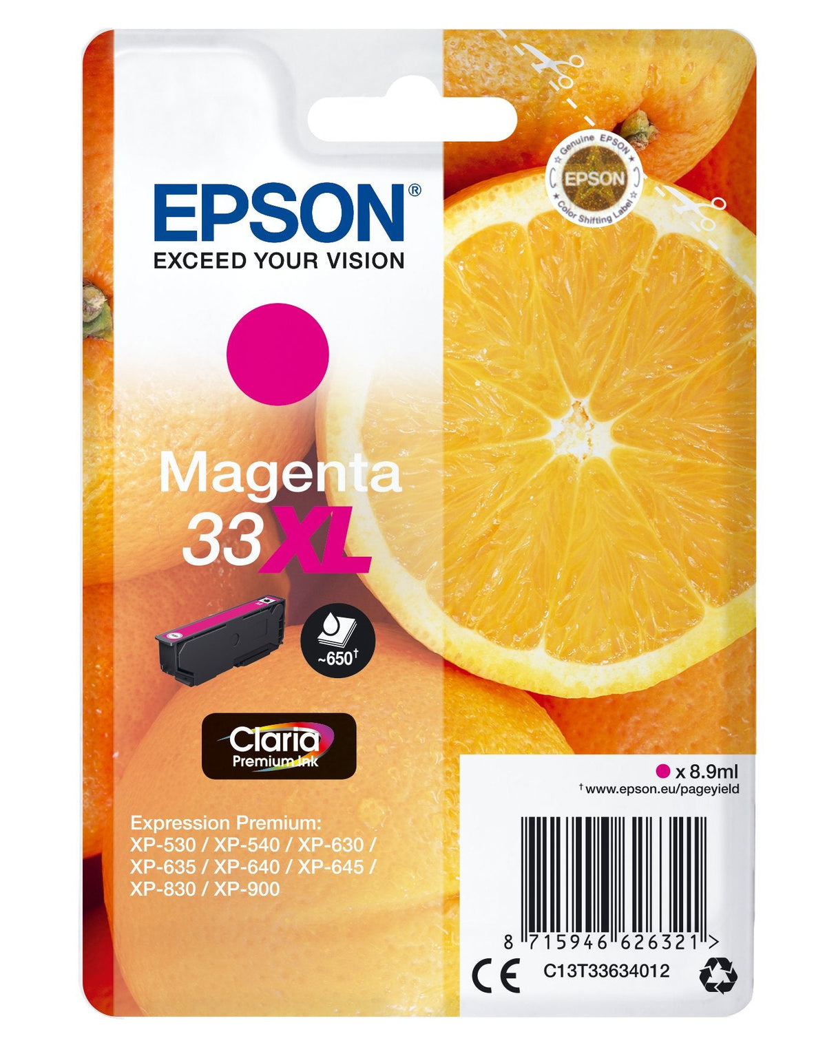 Tinta Original Epson T3363 Magenta Para Xp-530,Xp-540,Xp-630,Xp-635, Xp-64