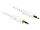 Delock Klinkencable 3,5 Mm 3 Pin Stecker > Stecker 0,5 M Weiss
