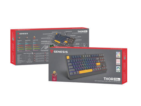 EAN 5901969444445 - GENESIS Thor 230 TKL Naval Blue Positive Outemu Panda teclado Juego USB + RF Wireless + Bluetooth QWERTY  imagen 18