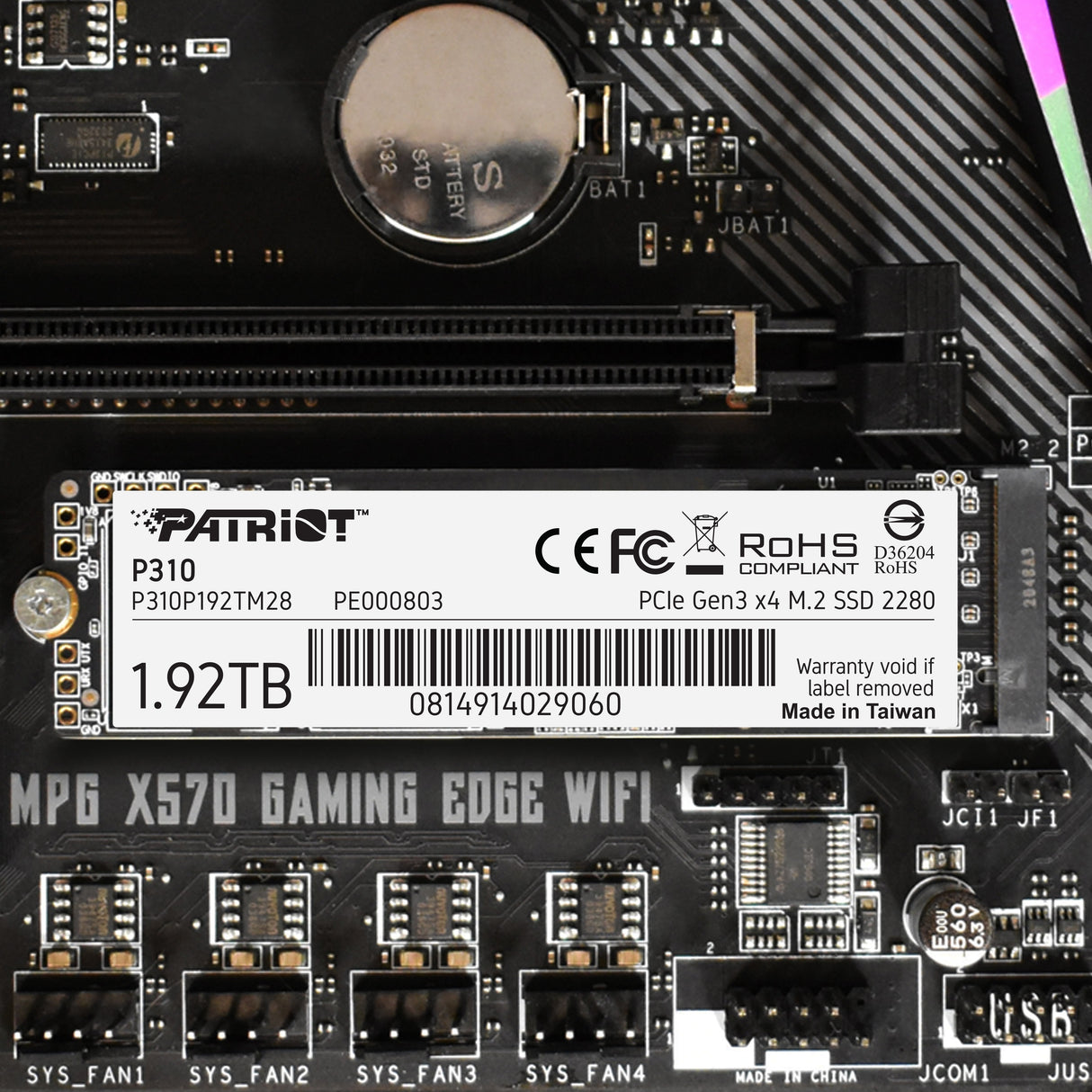 Patriot P310 M.2 1920 Gb Pci Express 3.0 Nvme, Unidad De Estado Sólido 1920 Gb, M.2, 2100 Mb/S