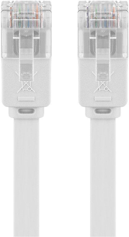 Cat 5e Flat-Patch Cable U/Utp, White, 5 M - Copper