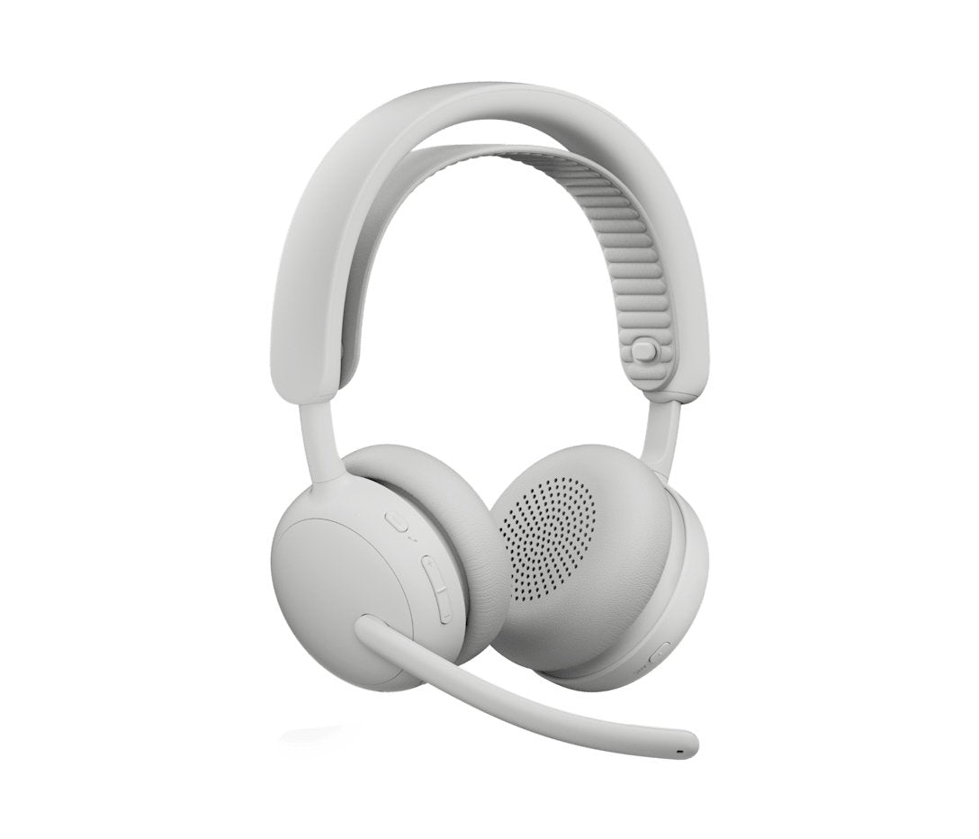 Auriculares Logitech Zone Wireless 2 Inalámbricos Bluetooth Con Cancelación De Ruido Blanco Crudo