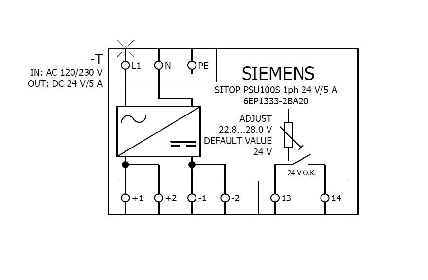 Siemens 6ep13332ba20 Sitop Psu100s 24v  5a Gerege. Stromvers. Eing. 120v 230vac