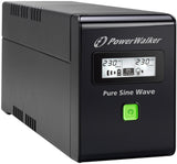 Bluewalker Vi 600 Sw Línea Interactiva 0,6 Kva 360 W 2 Salidas Ac, Ups Negro, Línea Interactiva, 0,6 Kva, 360 W, 162 V, 290 V, 220 V