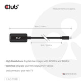 EAN 8719214473341 - CLUB3D CAC-1188 adaptador de cable de vídeo 0,09 m Mini DisplayPort HDMI Negro imagen 4