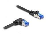 Delock 80223 Cable De Red Rj45 Cat.6a S/Ftp Recto / Acodado A La Derecha 2 M Negro