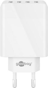 Cargador Usb Enchufable Usb Blanca De 4 Vías, 3a, 30w