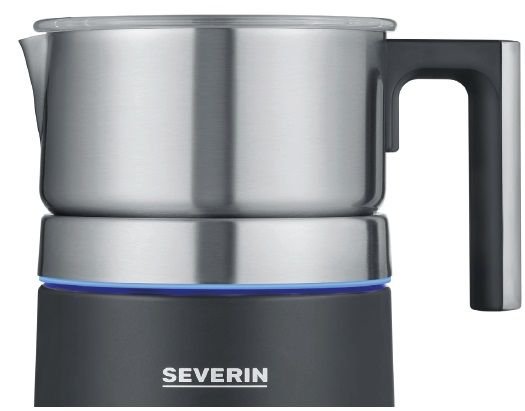 Espumador Severin Sm 3587,  De Leche Negro/Acero Fino Cepillado