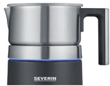 Espumador Severin Sm 3587,  De Leche Negro/Acero Fino Cepillado