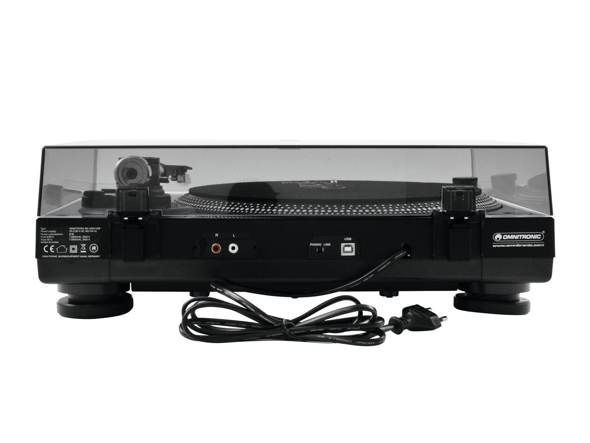 Tocadiscos Omnitronic Bd-1390  De Tracción Por Correa Portátil Negro
