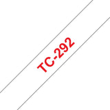 EAN 4977766050807 - Brother TC-292 cinta para impresora de etiquetas Rojo sobre blanco imagen 1