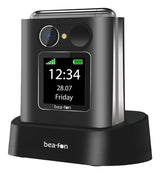 EAN 9120124823956 - Beafon Fold10 5,59 cm (2.2") 95 g Negro, Plata Teléfono para personas mayores imagen 4