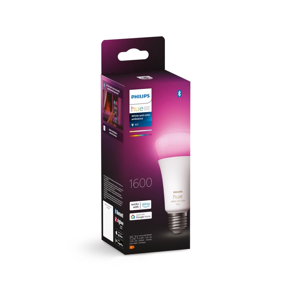 Bombilla Led Inteligente Philips Hue White And Color A67 Casquillo E27 13.5w 1600 Lúmenes 2000k-6500k Precisa Philips Hue Bridge