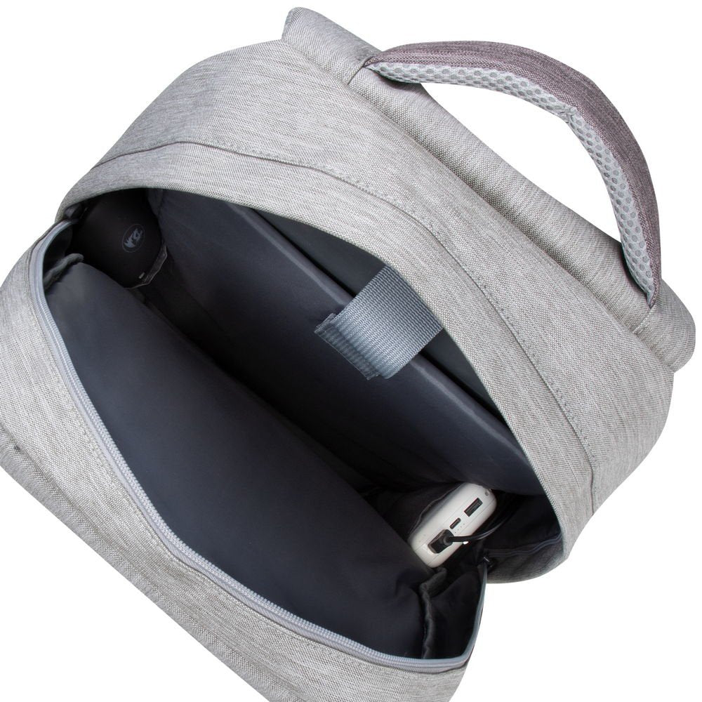 Mochila Riva Nb Prater 15.6" 7562 Gris/Moca