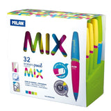 Milan Portaminas Capsule Mix 0,7mm 2b Expositor 32 C/Surtidos