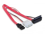 Delock Cable Micro Sata Stecker > 2 Pin Power 5 V   3,3 V + Sata 7 Pin 30 Cm Oben Gewinkelt