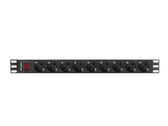 Lanberg Regleta Rack Pdu 19 1u 16a 9 Schuko 3m Negro