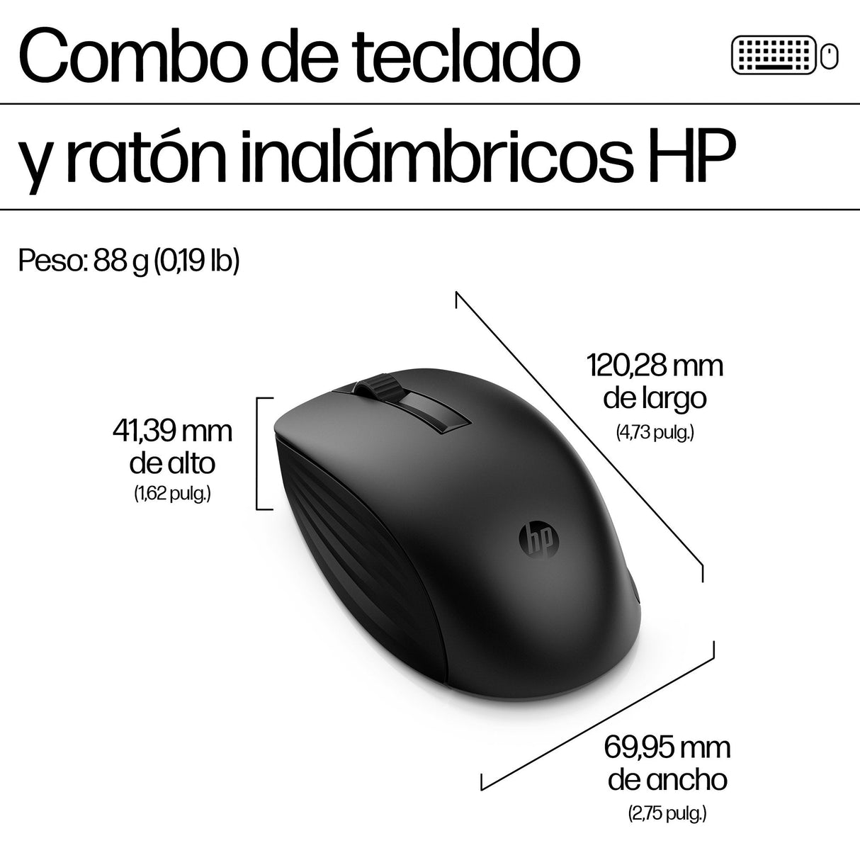 EAN 197497587579 - HP 655 Wireless Keyboard and Mouse Combo White teclado Ratón incluido Universal RF inalámbrico Blanco imagen 4