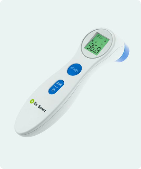 EAN 4250175854120 - Dr. Senst DET-306 Termómetro con sensor remoto Azul, Blanco Frente Botones imagen 1