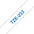 EAN 4977766685276 - Brother TZE-233 cinta para impresora de etiquetas Azul sobre blanco imagen 1