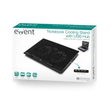 Soporte De Refrigeración Para Portátil 17"  Con Conector Usb 4puertos Usb Hub