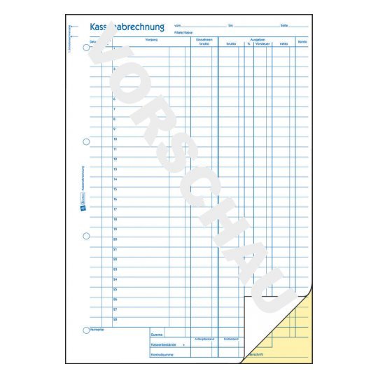 Avery Zweckform Kassenbericht - 50 Hoja - A4 (210 X 297 Mm)