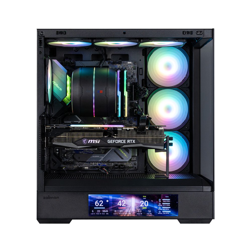 Caja Pc Zalman P40 Ds Atx 4 Xvent 120mm Argb 2xusb 3.0 Negro S/N Fuente