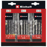 Juego De Brocas Einhell Powerbox, 15 Piezas, 3 Casetes (Ø 3 / 4 / 5 / 6 / 8 / 10mm, Metal, Madera, Piedra) 49109157