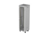 Lanberg Rack Cabinet 19" Free-Standing 42u 600x600 Flat Pack With Glass Door Lcd Grey V2