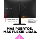 Monitor Hp Omen 27q Qhd Ips 165hz 1ms Gaming 68,6 Cm 27" Displayport, Hdmi, Hdr 400, Pivote, 165 Hz