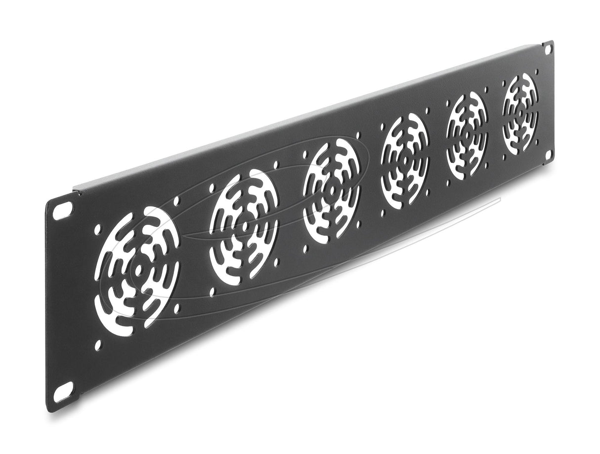 19? 2 He Rackblende Für 6 Lüfter 60 X 60 Mm Dunkelgrau
