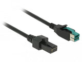 Delock Powerojousb Cable Stecker 12 V > 2 X 4 Pin Stecker 4 M Für Pos Drucker Und Terminals