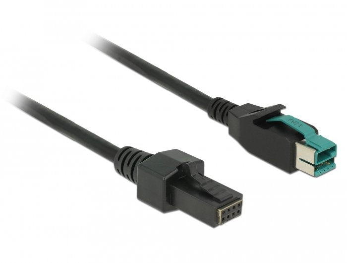 Delock 85484 Cable Poweredusb Macho 12 V > 2 X 4 Pin Macho 3 M Para Impresoras Y Terminales De Punto De Venta