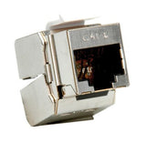 Kat.6 Class E Keystone Apantallado Sin Herramientas Plateado