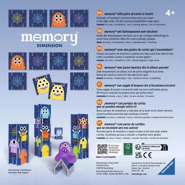 Dimensión De Memoria De Ravensburger, Juego De Memoria 22467