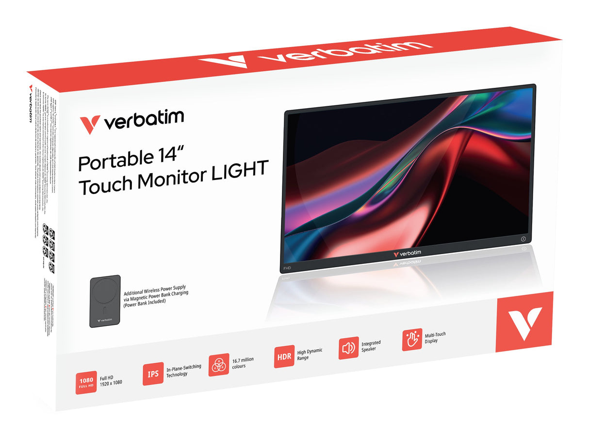 EAN 23942320883 - Verbatim 32088 monitor o TV portátil Monitor portátil Negro 35,6 cm (14") LED 1920 x 1080 Pixeles imagen 4