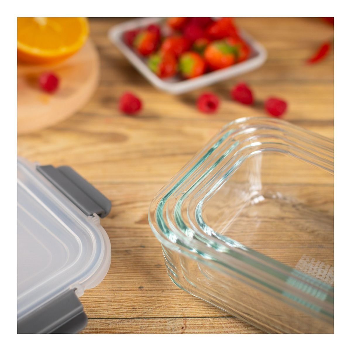 EAN 7610154240349 - KUHN RIKON 24034 recipiente de almacenar comida Rectangular Contenedor 3,21 L Gris, Transparente 3 pieza( imagen 6