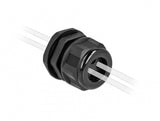 Delock Prensaestopa Para Cable Pg21 Para Cable Redondo Con Cuatro Entradas De Cable Negro