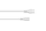 Cablemeimer Euro-Verläng. Mecker C8 An C7, Blanco, 1m