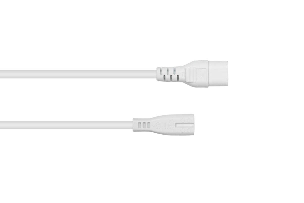 Kabelmeister Euro-Extensión. Conector Macho C8 An C7, Blanco, 0,1m