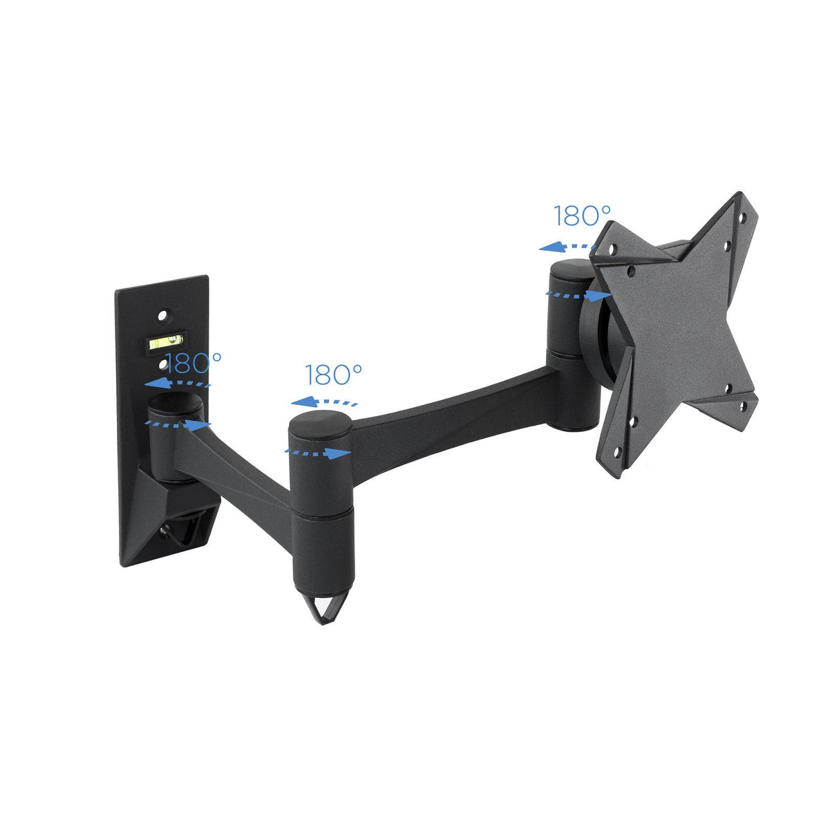 Tooq Soporte De Pared Con Brazo Articulado Para Tv De 13"-27" - Giratorio E Inclinable - Gestion De Cables - Peso Max