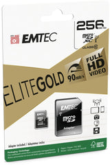 Microsdxc 256gb Emtec +Adapter Cl10 Elitegold Uhs-I 85mb/S Blister