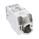 8 Piezas Pack Jack Inline Keystone Rj45, Blindado, Cat.6a, Gris