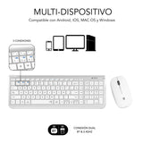 EAN 8436586742621 - SUBBLIM SUBKBC-DCEP10 teclado Ratón incluido Universal RF Wireless + Bluetooth QWERTY Español Plata, Blan imagen 4